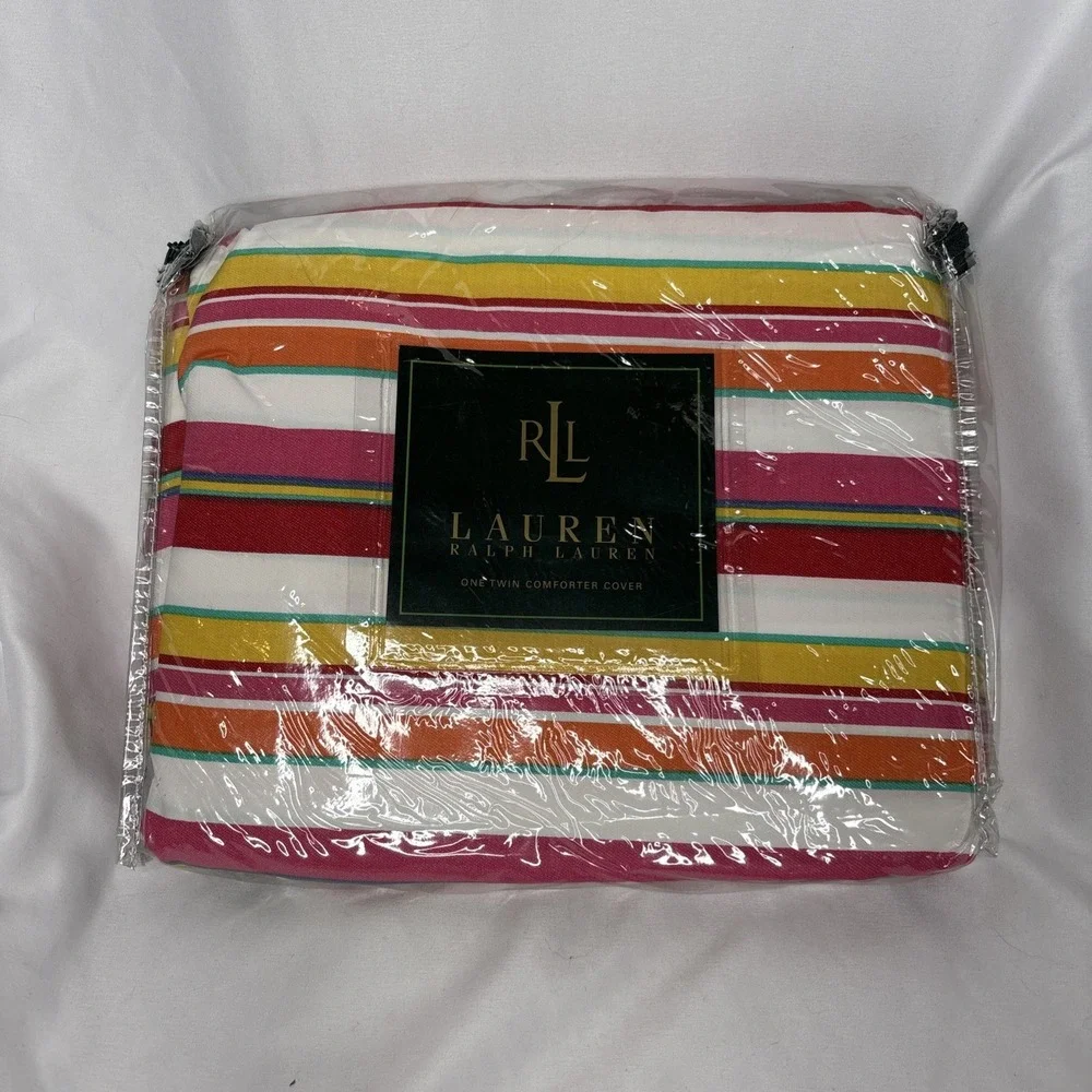 Lauren Ralph Lauren Beachside Stripe Twin Comforter Cover 66 X 86